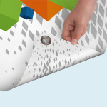 Banderole bâche PVC, format paysage impression 2 visuels