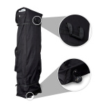 Trolley en tissu avec poignée et 3 paires de roulettes