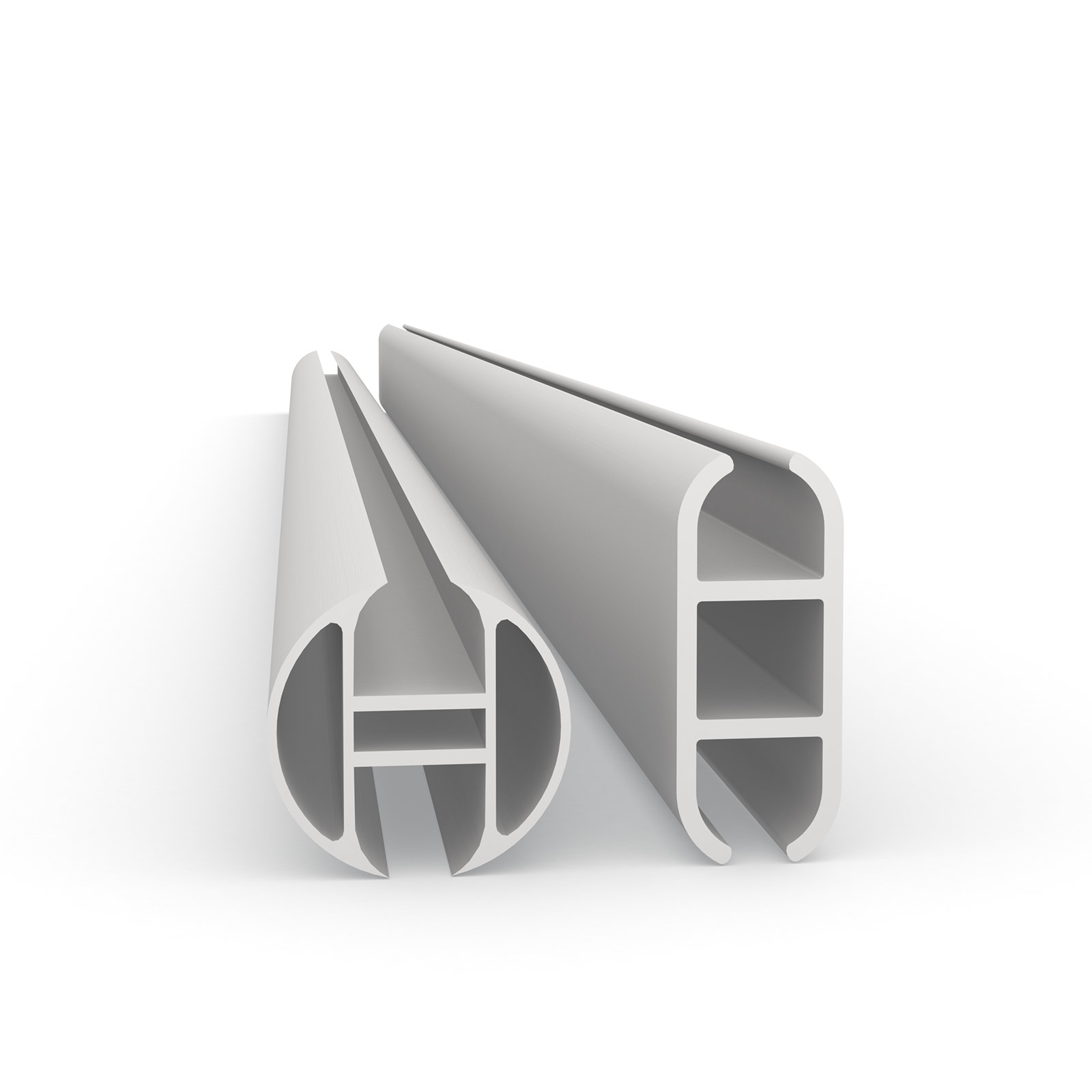 Profilés aluminium ø 30 mm et 17 x 44 mm pour visuels avec jonc PVC