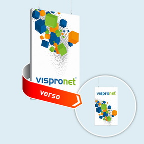 Cadre publicitaire Q-Frame® - Enseigne suspendue en format portrait