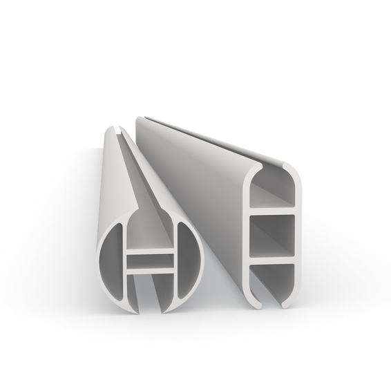 Profilés aluminium ø 30 mm et 17 x 44 mm pour visuels avec jonc PVC