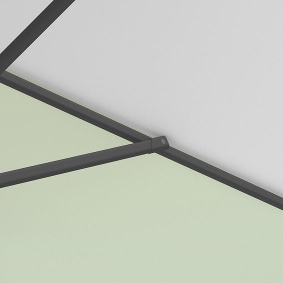 Petit parasol avec manivelle, armature robuste