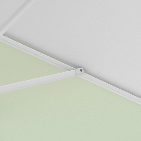 Petit parasol avec manivelle, armature robuste