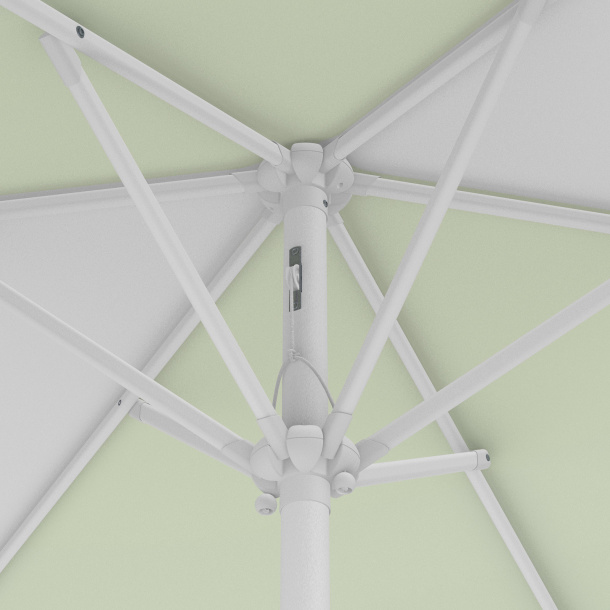 Petit parasol avec manivelle, détail du cordage