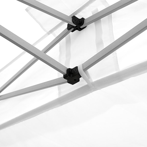 Fixation de l'auvent par boucles autoagrippantes