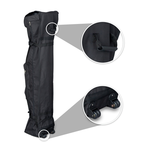 Trolley avec poignée et roulettes pour déplacement et stockage de la structure