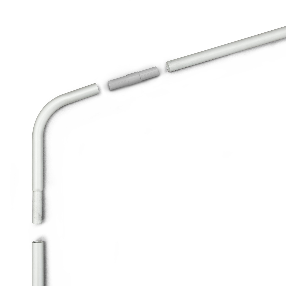 Mur d'affichage Basic incurvé et en arc, segments angulaires/mâts et connecteurs