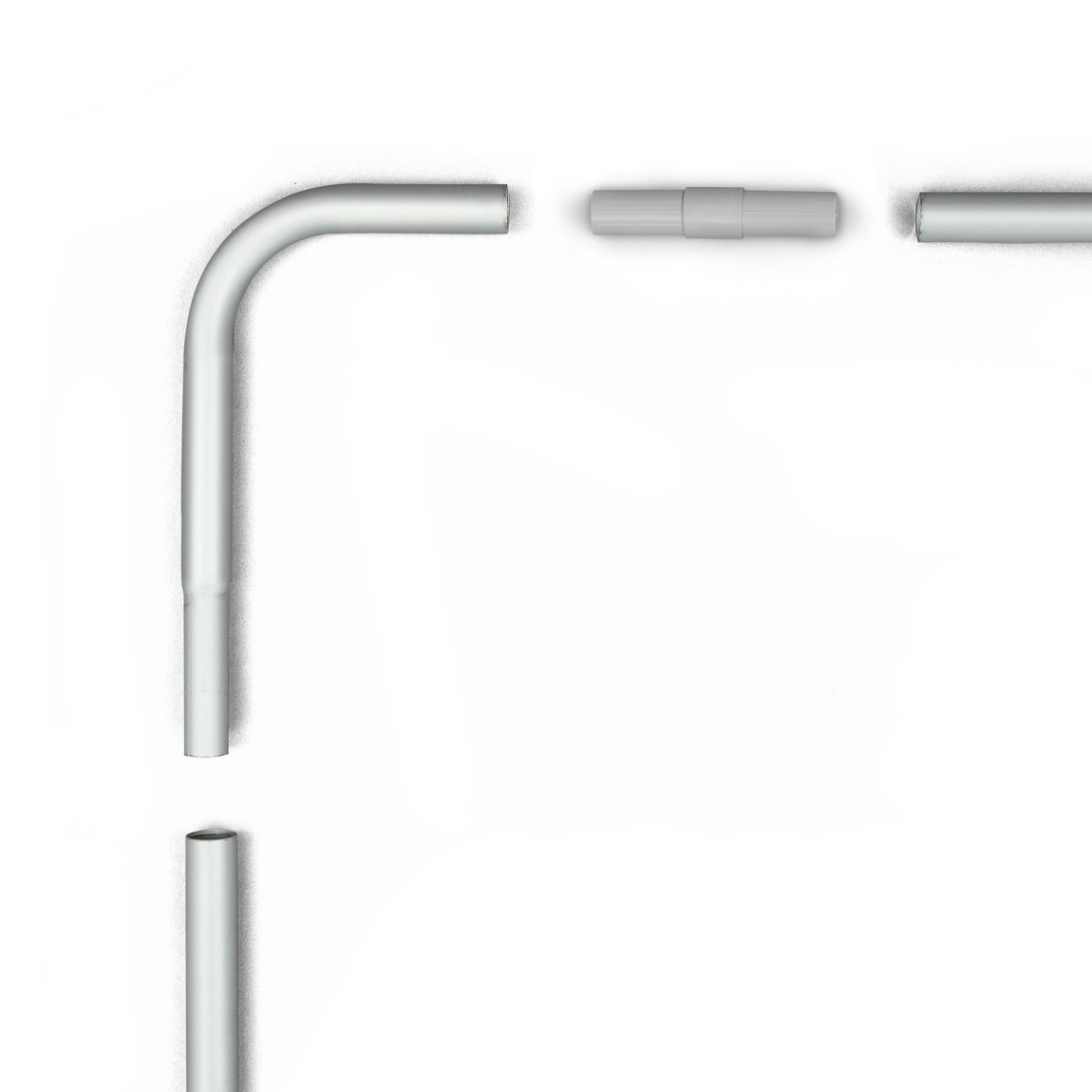 Mur d'affichage Basic incurvé, segments angulaires/mâts et connecteurs