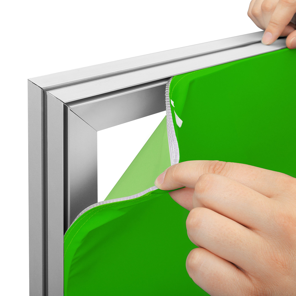 Display mural Q-Frame® – Changement de visuel