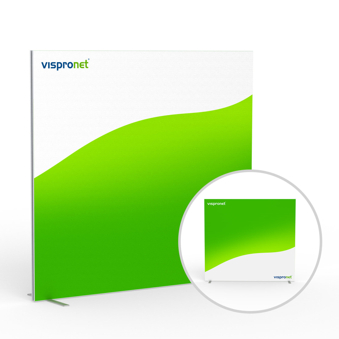 Mur d'affichage Q-Frame® avec pieds platines