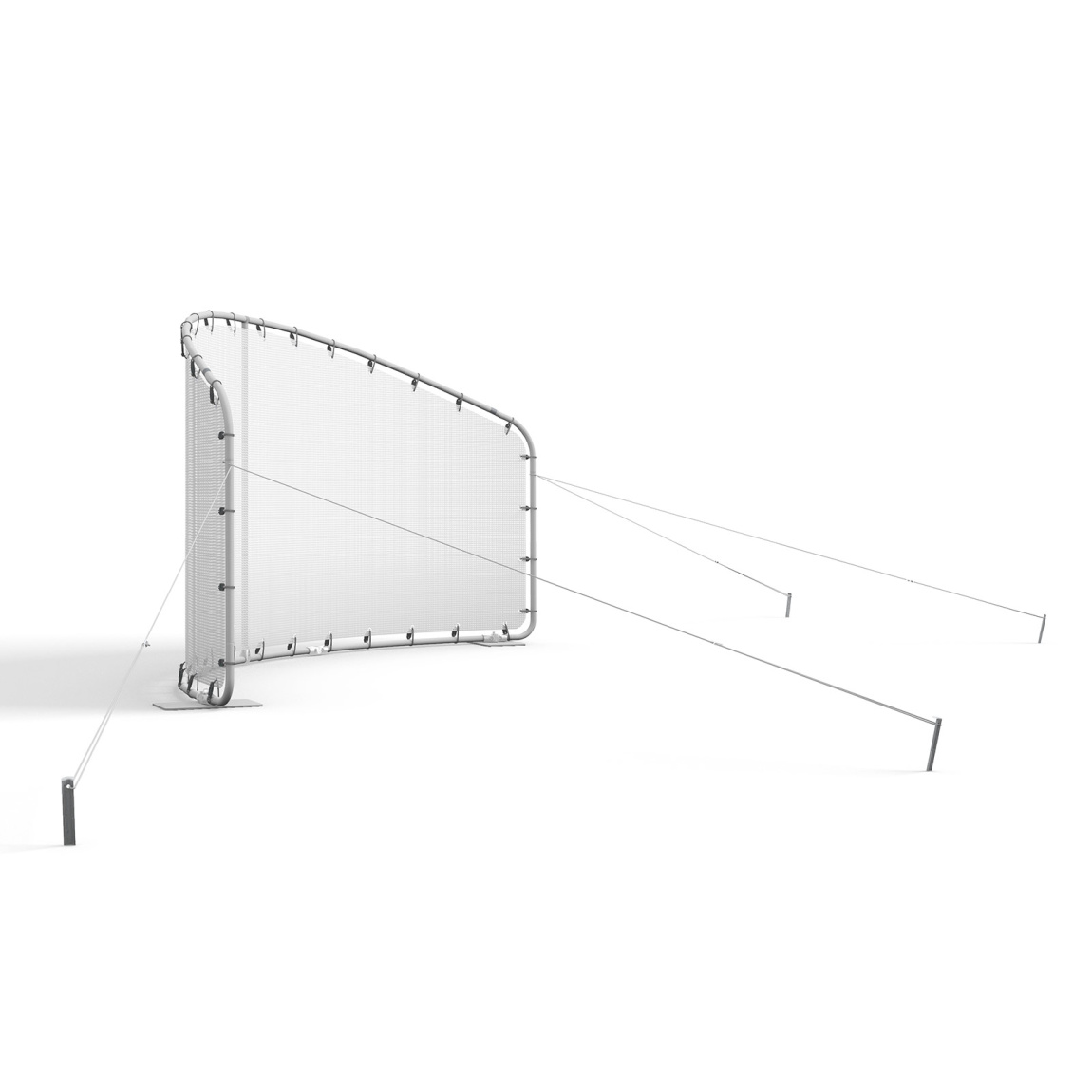 Mur d'affichage Basic incurvé et en arc, kit de haubanage optionnel