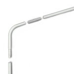 Mur d'affichage Basic incurvé et en arc, segments angulaires/mâts et connecteurs