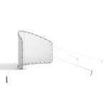 Mur d'affichage Basic incurvé et en arc, kit de haubanage optionnel