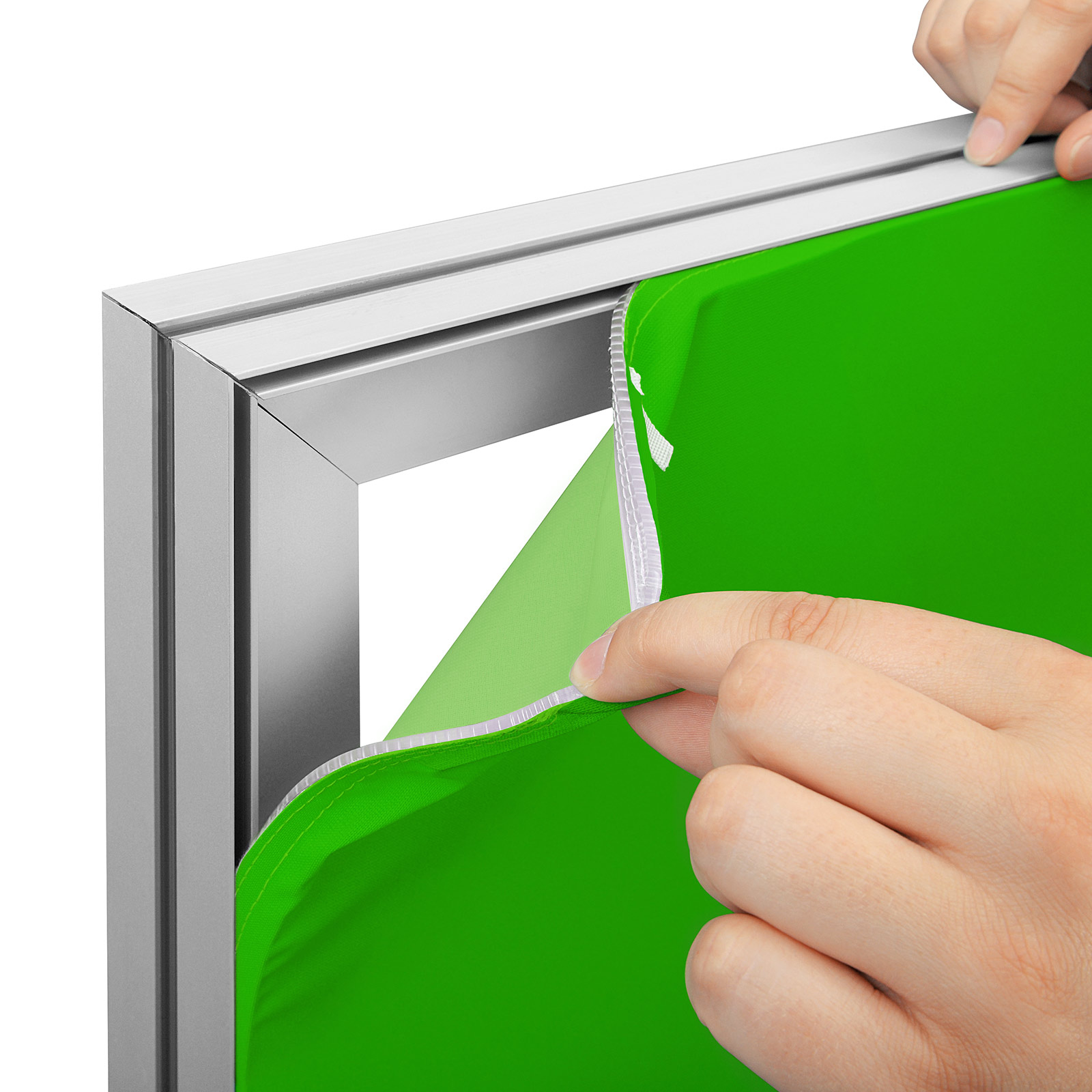 Display mural Q-Frame® – Changement de visuel