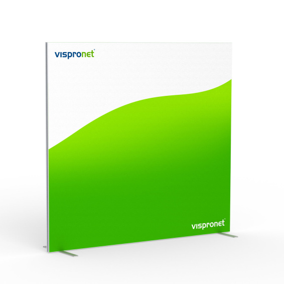 Mur d’affichage Q-Frame®: avec 2 pieds plats (tailles du système jusqu’à 120 x 120 cm)