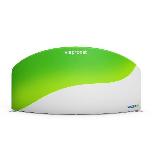 Mur d'affichage Basic incurvé et en arc, verso imprimé