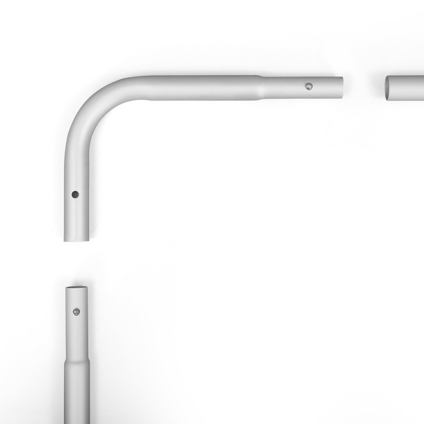 Mur d'affichage Basic, segments d'angle / de barre, verrouillage par ressorts à bouton