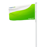 Drapeau double couche, impression identique recto-verso, vue verso