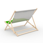 Chaise longue sans accoudoirs, vue arrière