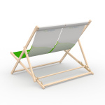 Chaise longue sans accoudoirs, vue arrière