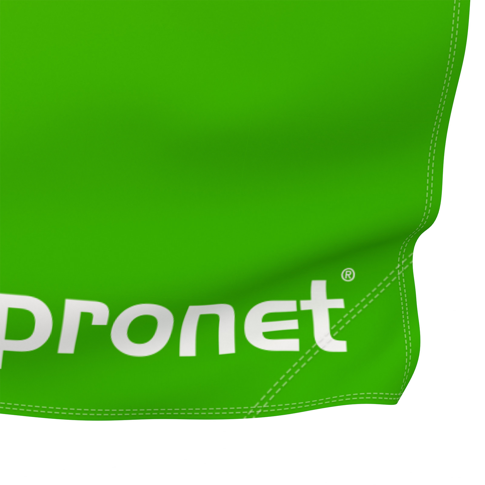 Drapeau double couche avec potence, détail matériau