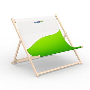 Chaise longue double en bois, sans accoudoirs