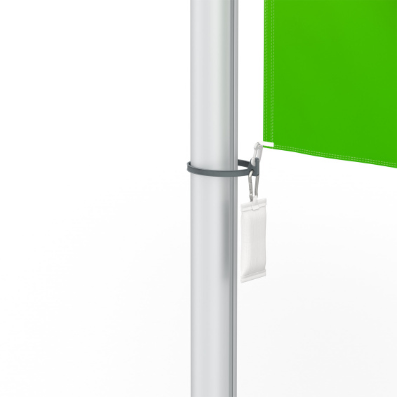 Drapeau double couche avec anneau de guidage pour drapeaux et poids stop-grimpage