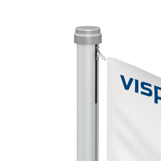 Drapeau double couche, détail haut