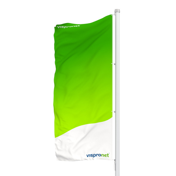 Drapeau double couche, impression différente recto-verso, vue verso