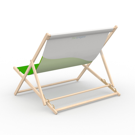 Chaise longue sans accoudoirs, vue arrière