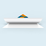 Recto imprimé, surfaces non imprimées et dos restent blancs