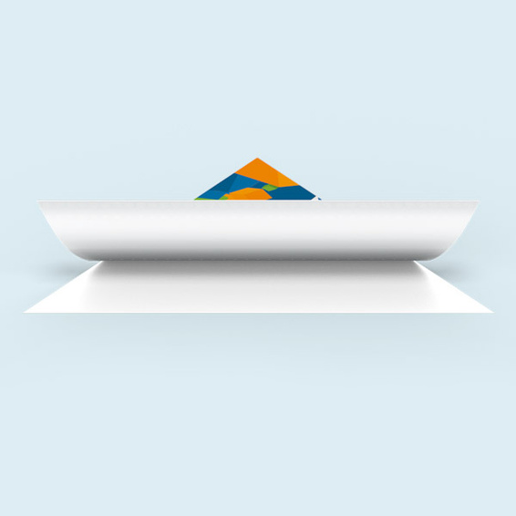 Film blanc : recto imprimé, surfaces non imprimées et dos rentent blancs