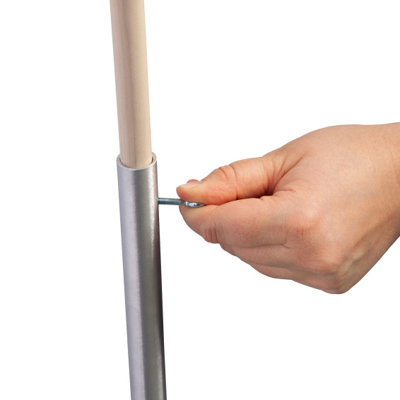 Inclus : tige en deux parties (connexion enfichable et à vis)