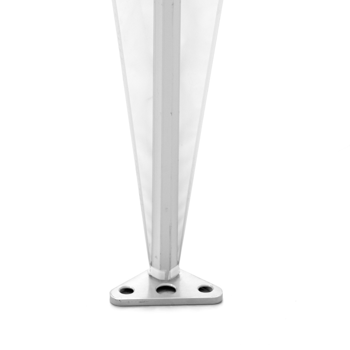 Fixation de la partie inférieure du cache-poteau par bande scratch