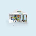 1x paroi pleine, 1x avec fenêtres (motifs tournés vers l'intérieur de la tente)