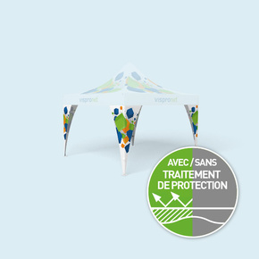 Cache-poteau, 150 x 220 cm, visuel incurvé, l'ensemble de 4 pièces