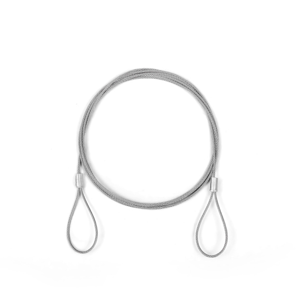 Câble acier inox avec 2 boucles