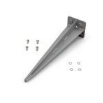 Clou au sol 460 mm/115x115 mm pour store latéral - thermo laqué gris argenté