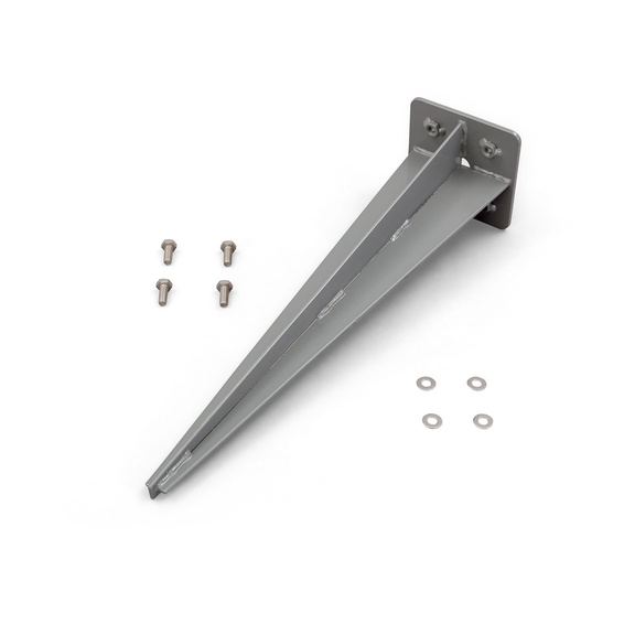 Clou au sol 460 mm/115x115 mm pour store latéral - thermo laqué gris argenté