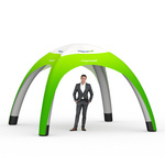 Pavillon gonflable 4 x 4  m - comparaison des tailles