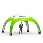 Pavillon gonflable 6 x 6 m - comparaison des tailles