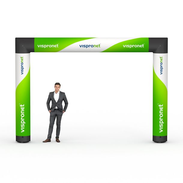 Portique gonflable - Aperçu de la taille réelle avec silhouette