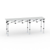 Table pliante alu, 250 x 55 cm, sans partie imprimée