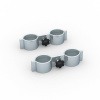 Collier de serrage pour table pliante aluminium, lot de 2