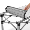 Table pliante en aluminium avec plateau enroulable