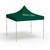 Pavillon pliable Basic, 3 x 3 m, vert, toit avec 1 logo imprimé (Coté 1)