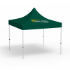 Pavillon pliable Select, 3 x 3 m, vert, toit avec 1 logo imprimé (Coté 1)