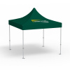 Pavillon pliable Premium, 3 x 3 m, vert, toit avec 1 logo imprimé (Coté 1)