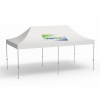 Pavillon pliable Basic, 3 x 6 m, blanc, toit avec 1 logo imprimé (Côté 1)