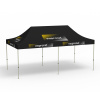 Pavillon pliable Basic, 3 x 6 m, noir, avec 10 logos imprimés